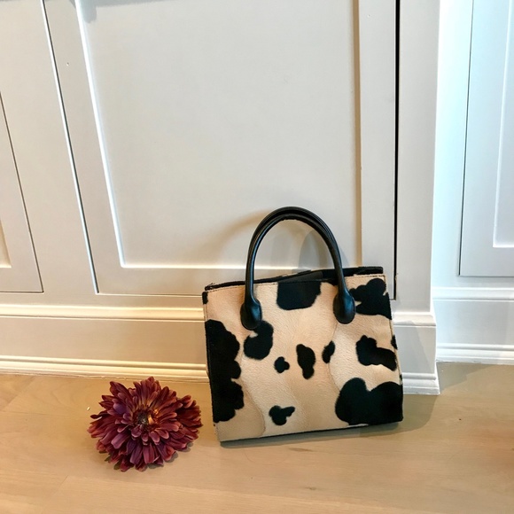 Animal print/ Cow print handbag vintage Cute and fun! - Picture 2 of 13